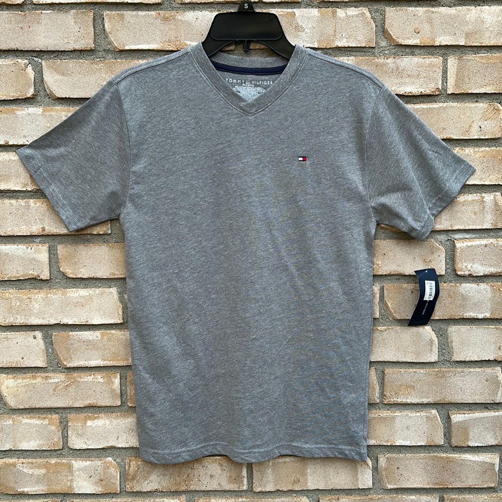 NEW Tommy Hilfiger Boys T-Shirt Gray Sz M (14-16) *READ Steel Grey Gray